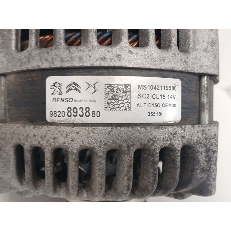 Recambio de alternador para peugeot 208 i (ca_, cc_) 1.5 bluehdi 100 referencia OEM IAM 9820893880 CL15 MS1042119580