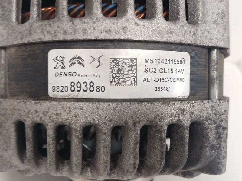 Recambio de alternador para peugeot 208 i (ca_, cc_) 1.5 bluehdi 100 referencia OEM IAM 9820893880 CL15 MS1042119580