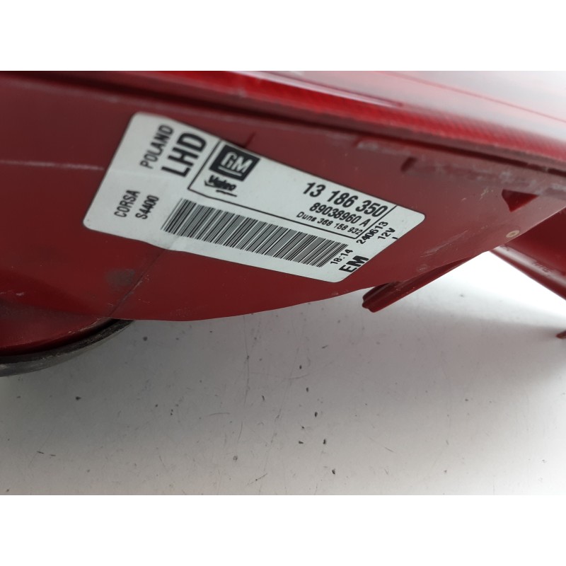 Recambio de piloto trasero izquierdo para opel corsa d corsavan referencia OEM IAM 13186350 89038960A 