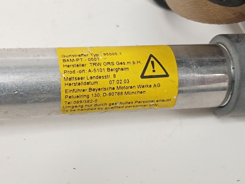 Recambio de cinturon seguridad trasero derecho para bmw serie 7 (e65/e66) 3.0 turbodiesel cat referencia OEM IAM  13526 
