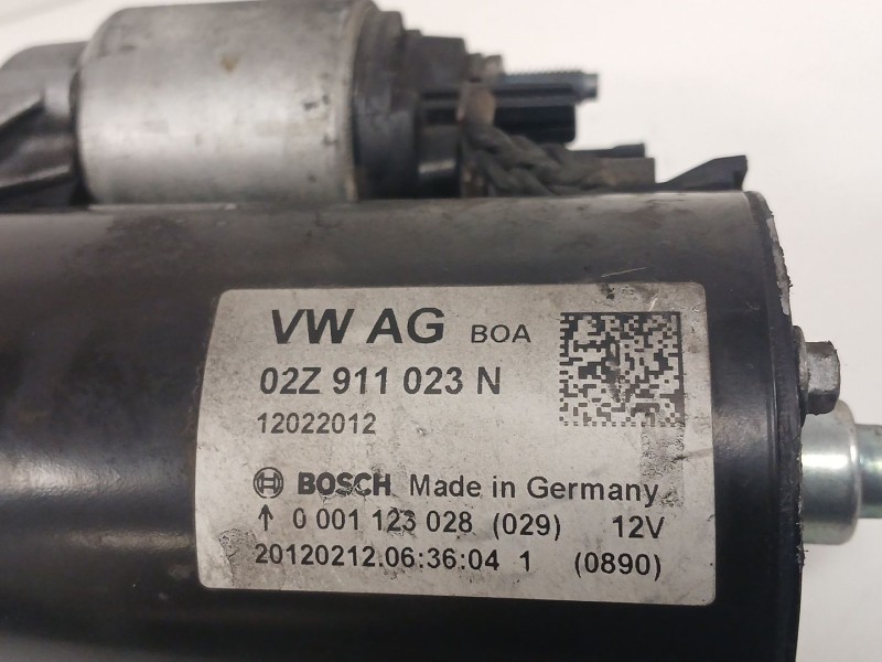 Recambio de motor arranque para seat ibiza iv (6j5, 6p1) 1.6 tdi referencia OEM IAM 02Z911023N 000123028 