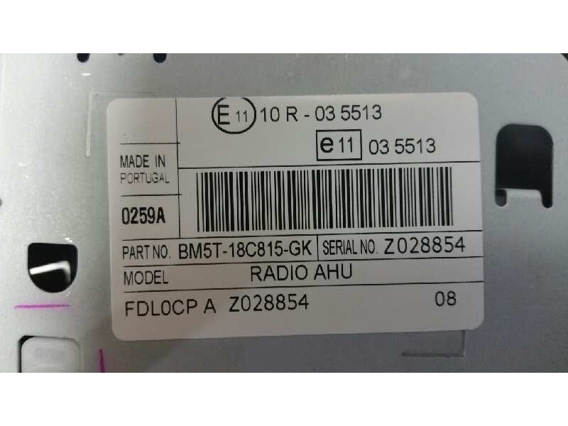Recambio de sistema audio / radio cd para ford focus lim. (cb8) trend referencia OEM IAM BM5T18C815GK  