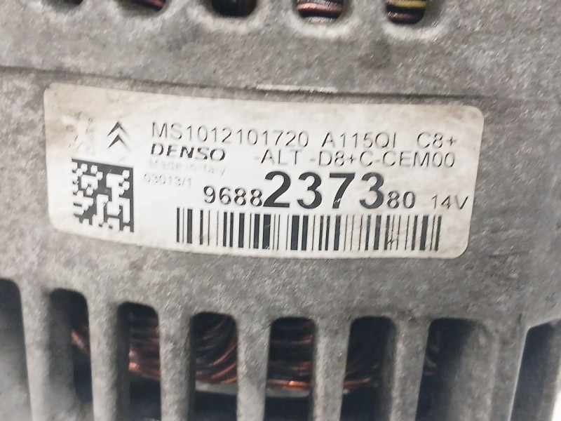 Recambio de alternador para peugeot 208 i (ca_, cc_) 1.2 vti 82 referencia OEM IAM 9688237380  