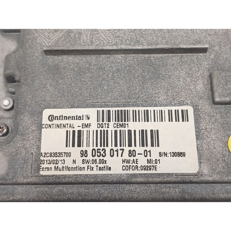 Recambio de sistema audio / radio cd para peugeot 208 i (ca_, cc_) 1.2 vti 82 referencia OEM IAM 9805301780  