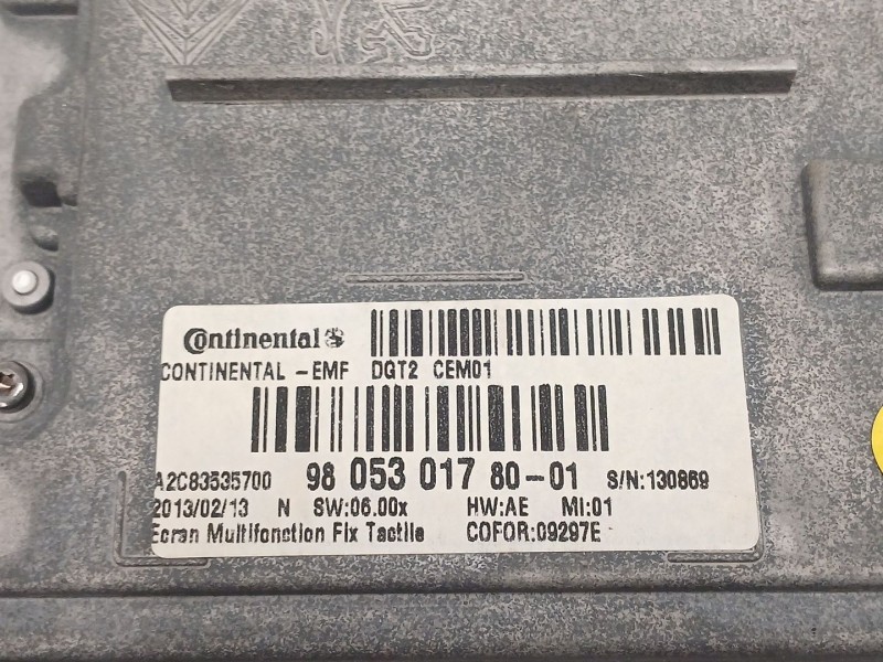 Recambio de sistema audio / radio cd para peugeot 208 i (ca_, cc_) 1.2 vti 82 referencia OEM IAM 9805301780  