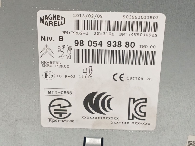 Recambio de modulo electronico para peugeot 208 i (ca_, cc_) 1.2 vti 82 referencia OEM IAM 9805493880  
