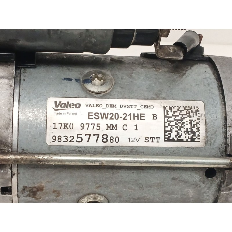 Recambio de motor arranque para citroën berlingo (er_, ec_) 1.5 bluehdi 100 referencia OEM IAM 9832577880 ESW20221HE 17K09775