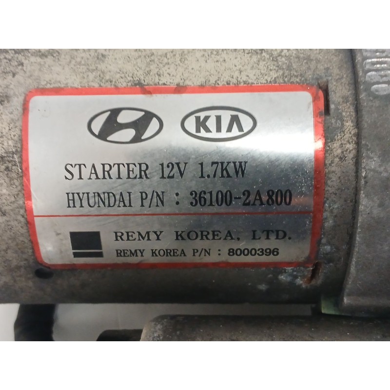 Recambio de motor arranque para kia sportage iii (sl) 1.7 crdi referencia OEM IAM 361002A800  