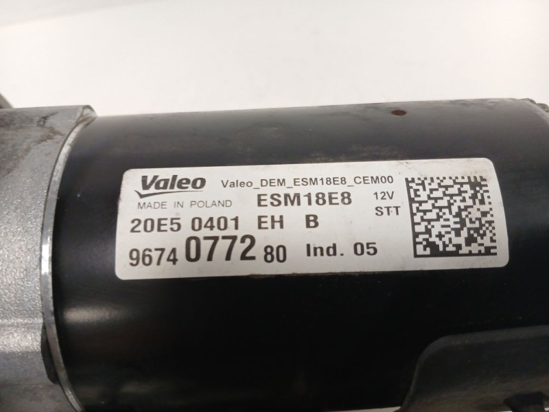 Recambio de motor arranque para citroën c3 ii (sc_) 1.2 thp 110 referencia OEM IAM 9674077280 20E50401EH ESM18E8