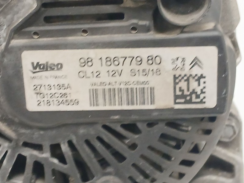 Recambio de alternador para citroën c4 cactus 1.2 thp 110 referencia OEM IAM 9818677980  