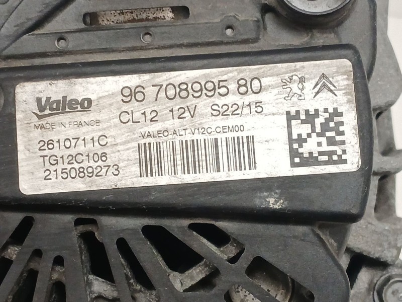 Recambio de alternador para citroën c3 ii (sc_) 1.2 thp 110 referencia OEM IAM 9670899980 CL12 TG12C106