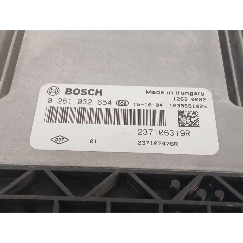 Recambio de centralita motor uce para renault captur i (j5_, h5_) 1.5 dci 90 referencia OEM IAM 0281032654 237106319R 