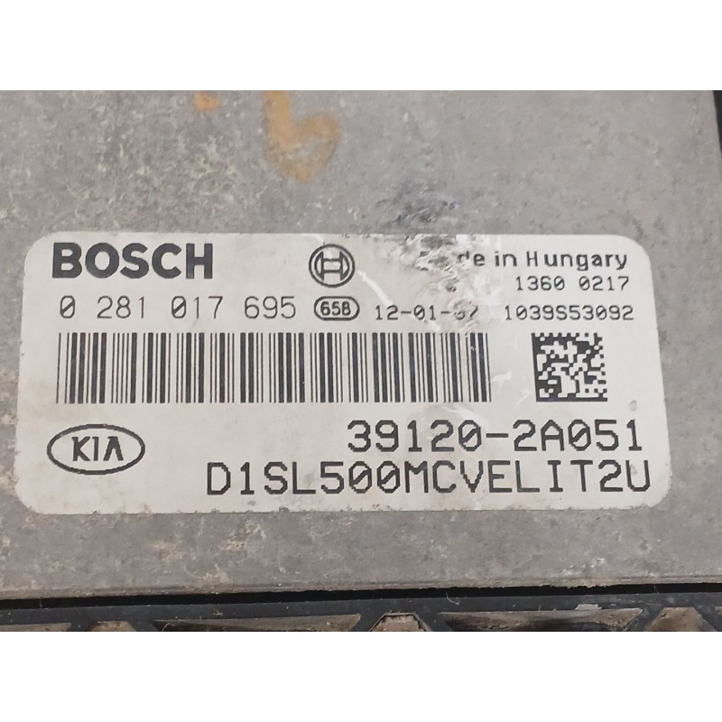 Recambio de centralita motor uce para kia sportage iii (sl) 1.7 crdi referencia OEM IAM 0281017695 391202A051 
