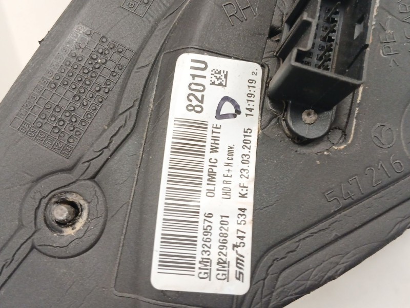 Recambio de retrovisor derecho para opel insignia a (g09) 2.0 cdti (68) referencia OEM IAM 13269576 22968201 