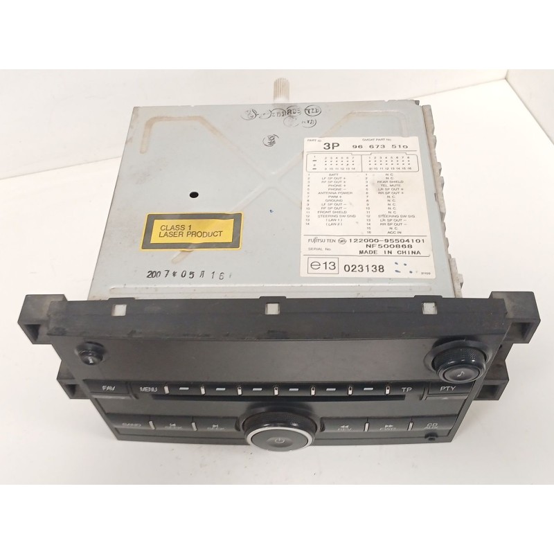 Recambio de sistema audio / radio cd para chevrolet captiva (c100, c140) 2.0 d 4wd referencia OEM IAM 96673510  