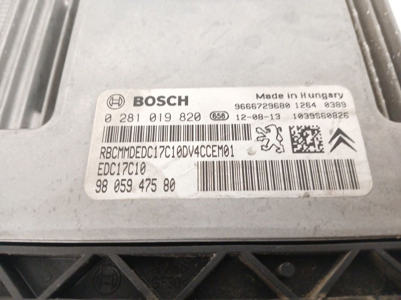 Recambio de centralita motor uce para peugeot 208 i (ca_, cc_) 1.4 hdi referencia OEM IAM 0281019820  
