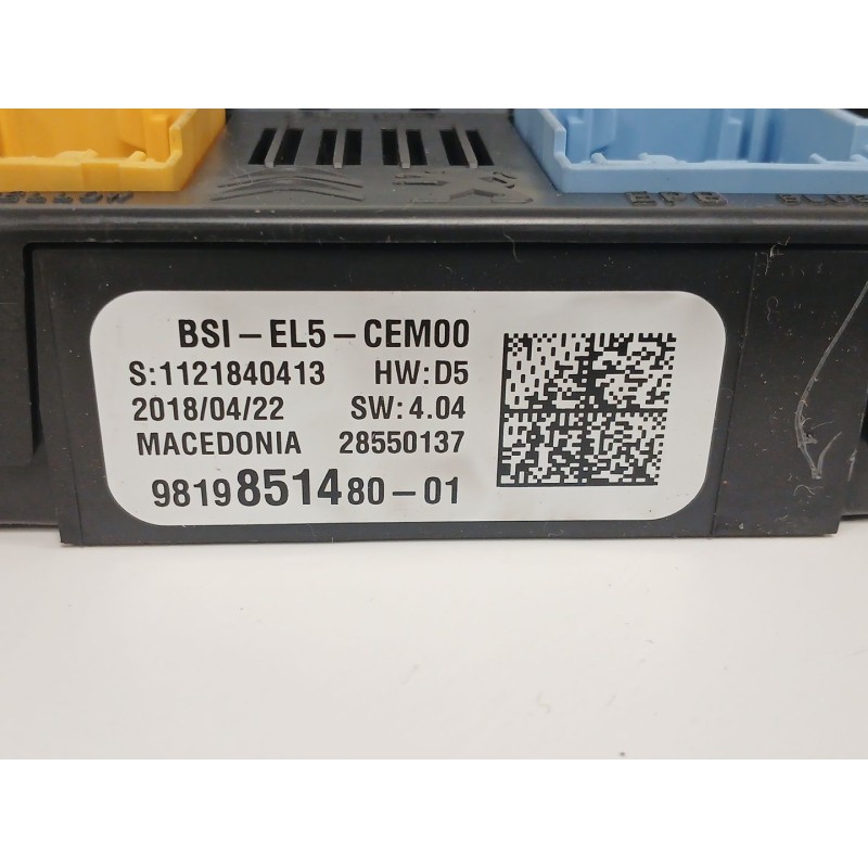 Recambio de caja reles / fusibles para citroën c4 cactus 1.2 thp 110 referencia OEM IAM 981985148001  