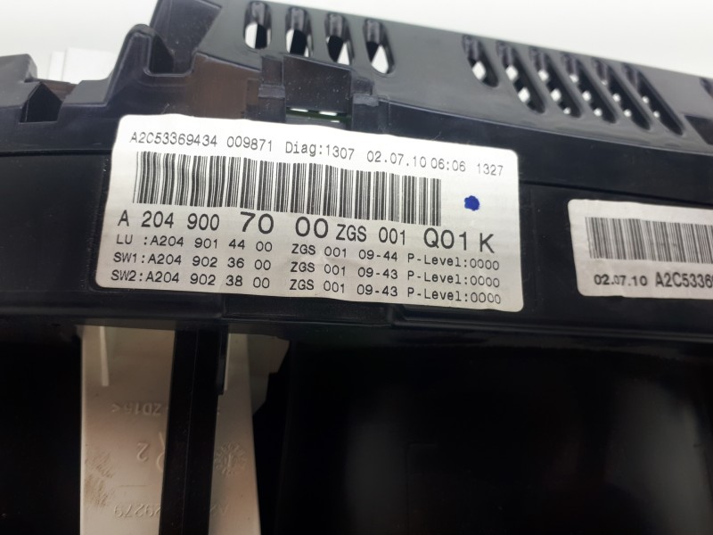 Recambio de cuadro instrumentos para mercedes-benz clase c (w204) berlina 2.1 cdi cat referencia OEM IAM A2049007000ZGS001 A2C53