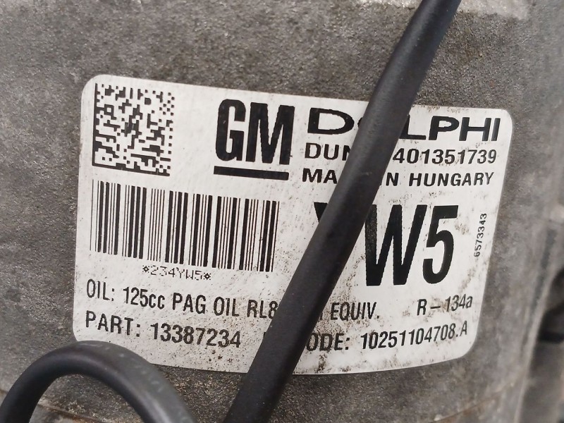 Recambio de compresor aire acondicionado para opel astra j (p10) 1.7 cdti (68) referencia OEM IAM 13387234  