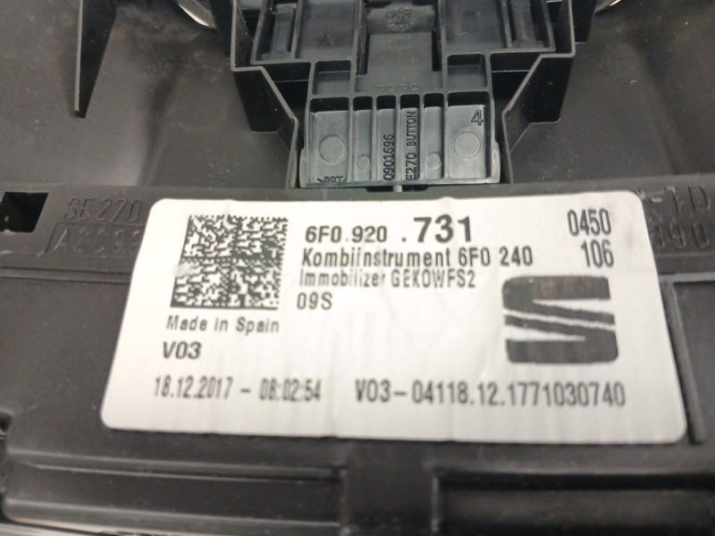 Recambio de cuadro instrumentos para seat ibiza v (kj1, kjg) 1.6 tdi referencia OEM IAM   