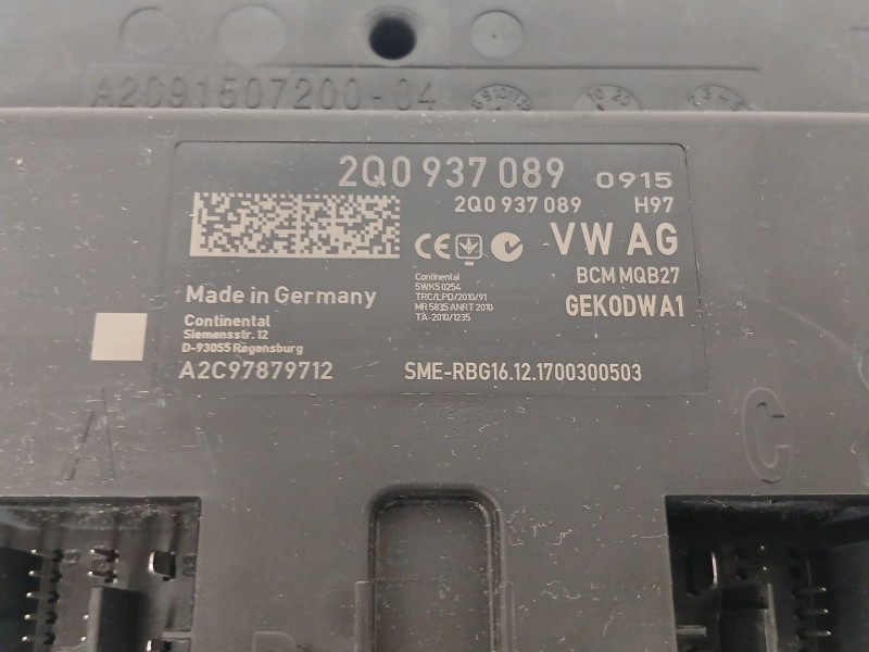 Recambio de modulo electronico para seat ibiza v (kj1, kjg) 1.6 tdi referencia OEM IAM 2Q0937089 A2C97879712 