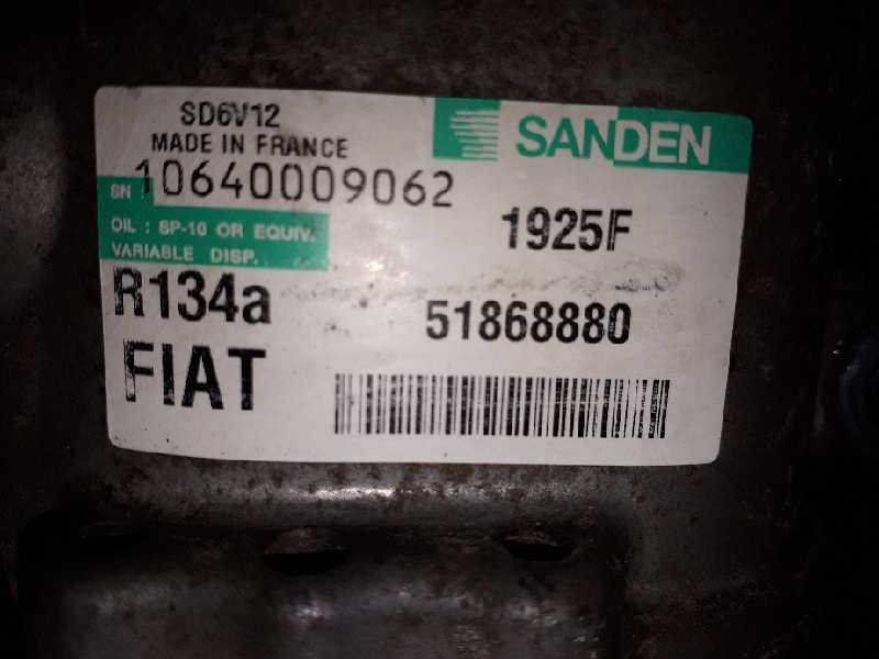 Recambio de compresor aire acondicionado para fiat doblo cargo basis kasten referencia OEM IAM 51868880 1925F 