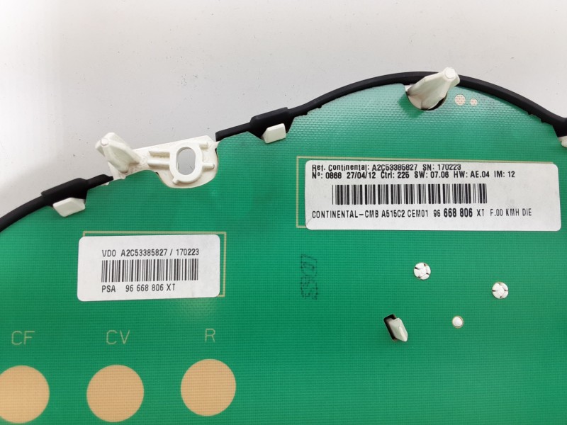 Recambio de cuadro instrumentos para citroën c3 collection referencia OEM IAM 96668806XT A2C53385827 