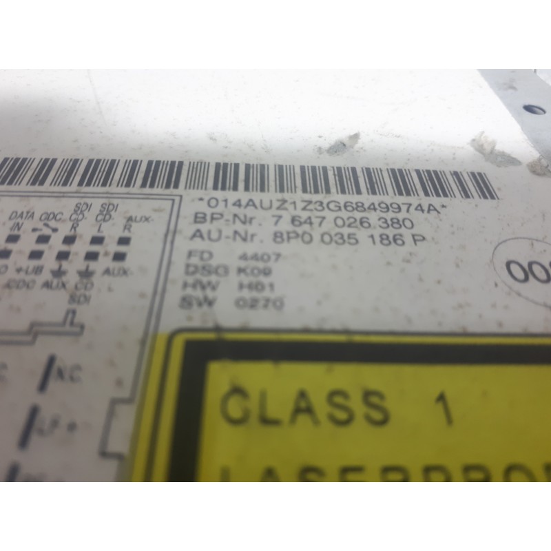 Recambio de sistema audio / radio cd para audi a3 (8p) 2.0 tdi ambiente referencia OEM IAM 8P0035186P 7647026380 