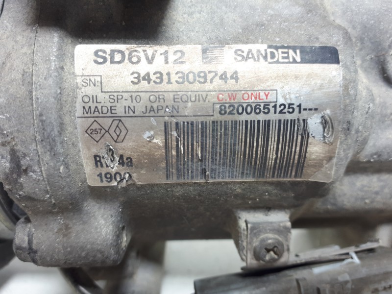 Recambio de compresor aire acondicionado para renault clio iii authentique referencia OEM IAM 8200651251 1900 