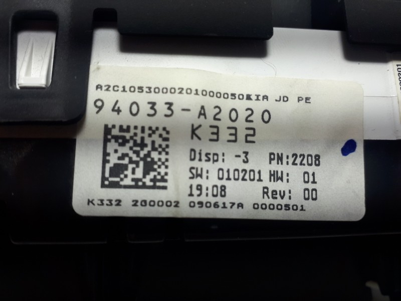Recambio de cuadro instrumentos para kia ceed concept referencia OEM IAM 94033A2020 K332 