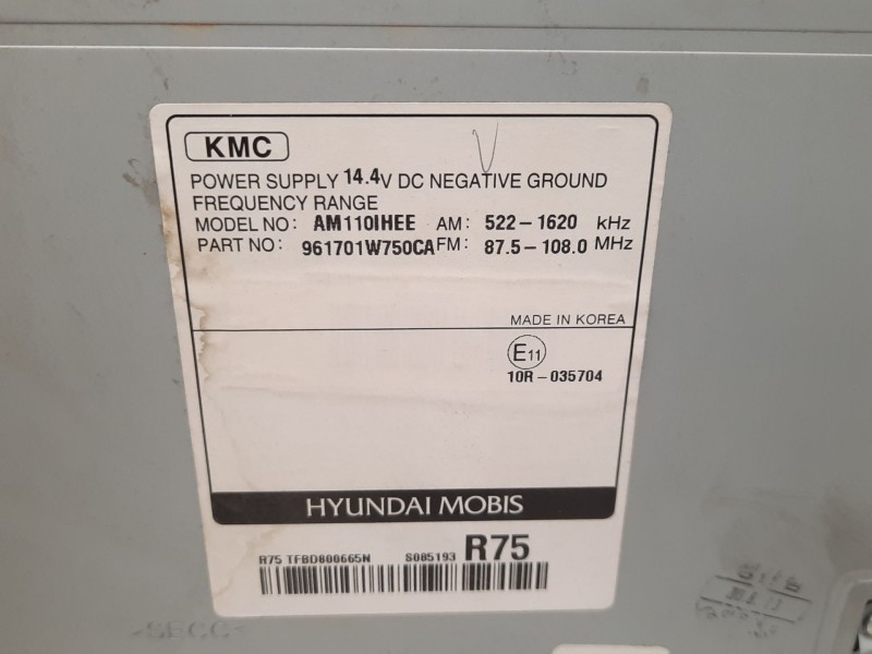 Recambio de sistema audio / radio cd para kia rio iii (ub) 1.25 cvvt referencia OEM IAM 961701W750CA AM110IHEE 