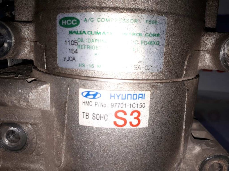 Recambio de compresor aire acondicionado para hyundai getz (tb) 1.3 básico referencia OEM IAM 977011C150  