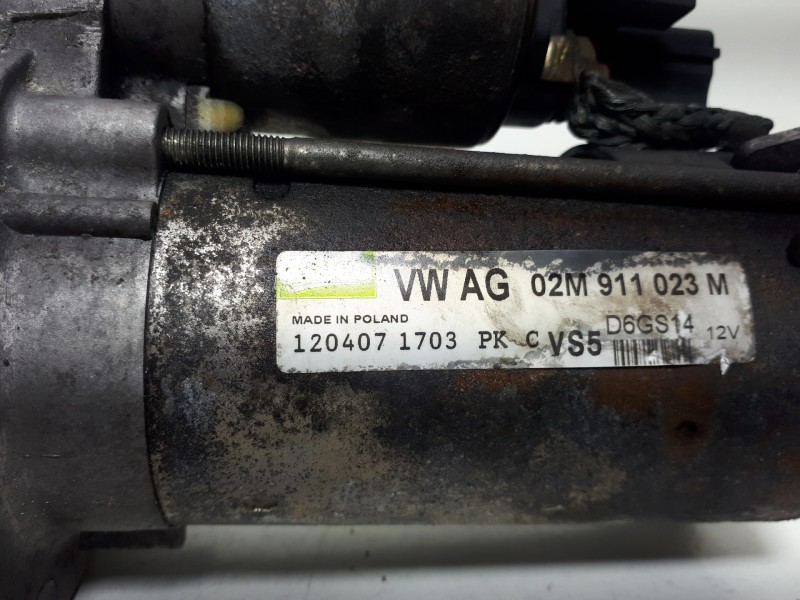 Recambio de motor arranque para volkswagen golf v berlina (1k1) gti referencia OEM IAM 02M911023M D6GS14 